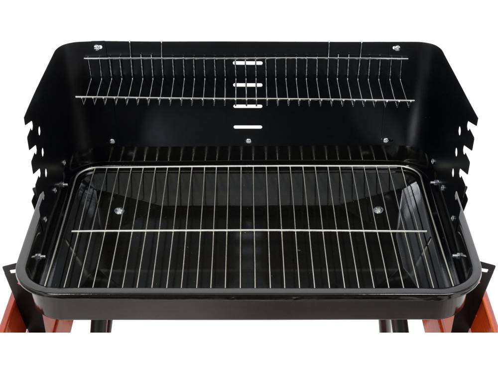 Charcoal grill with shelves, grate 53x33cm - W-99911