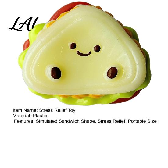 Layered Sandwich Stress Relief Toy Toy Slow Rising Cartoon Squeeze Detachable Fidget for Kids Adults Fake Food