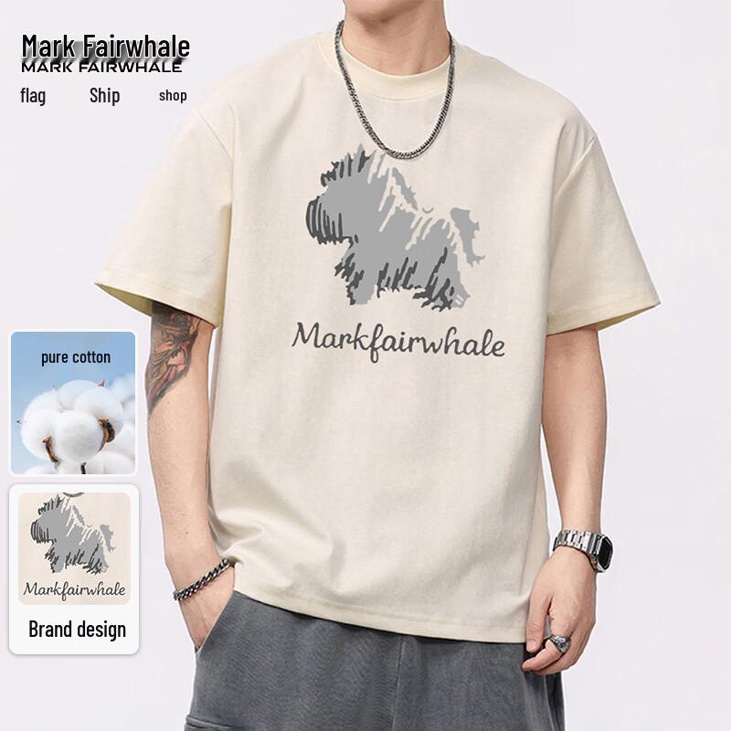 MARK FAIRWHALE Men s Summer Loose Cotton T-Shirt