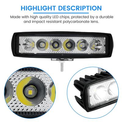 1/2 Stück LED-Arbeitslichtstreifen-Lichtleiste 6000K Flutlichtpunktweiß Offroad-Kopfautolicht IP67 Autoteile für mehrere Szenen