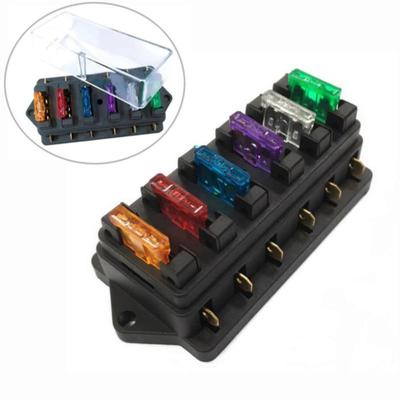 6cestná standardní pojistková skříňka Ato s pojistkami DC 12V/24V pojistky držáku pojistkového bloku do auta