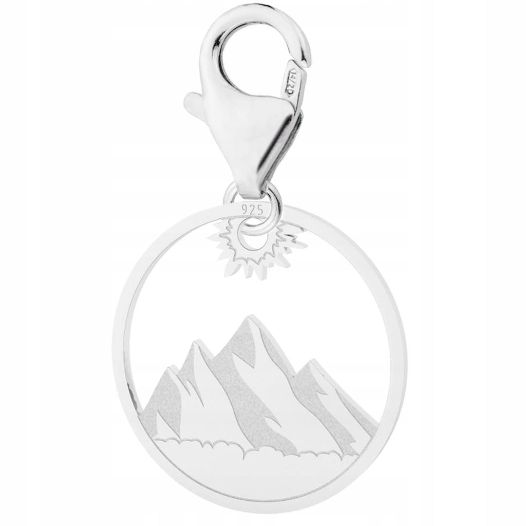 Silver Pendant Hanging With Mountains Tatras Rysy Poland Zakopane Silver 925