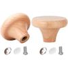 2 Pieces Universal Pot Lid Cover Knob Handle, Anti Scalding Pan Lid Replacement, 1.97" Wooden