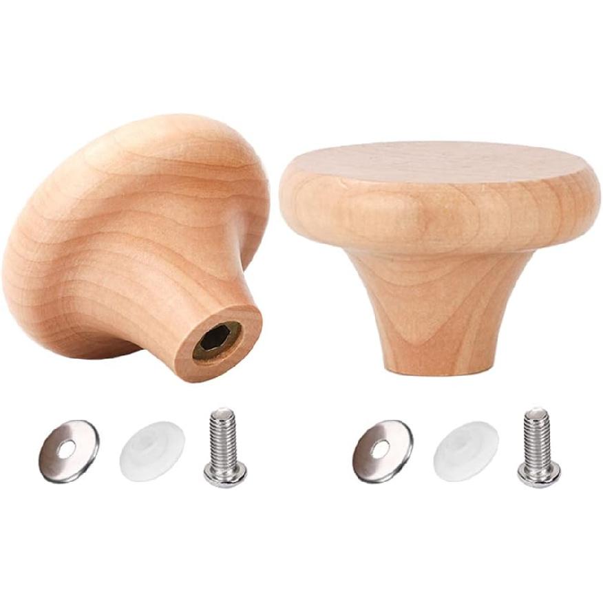 2 Pieces Universal Pot Lid Cover Knob Handle, Anti Scalding Pan Lid Replacement, 1.97  Wooden