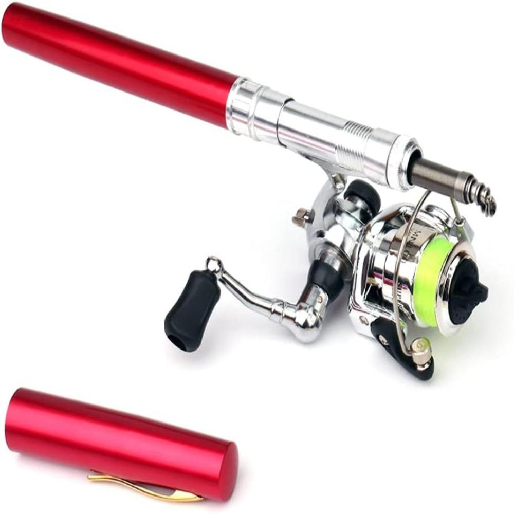 Mini Fishing Rod Reel Combo Telescopic Fishing Rod Kit Spinning Reel Combo Kit for New Anglers