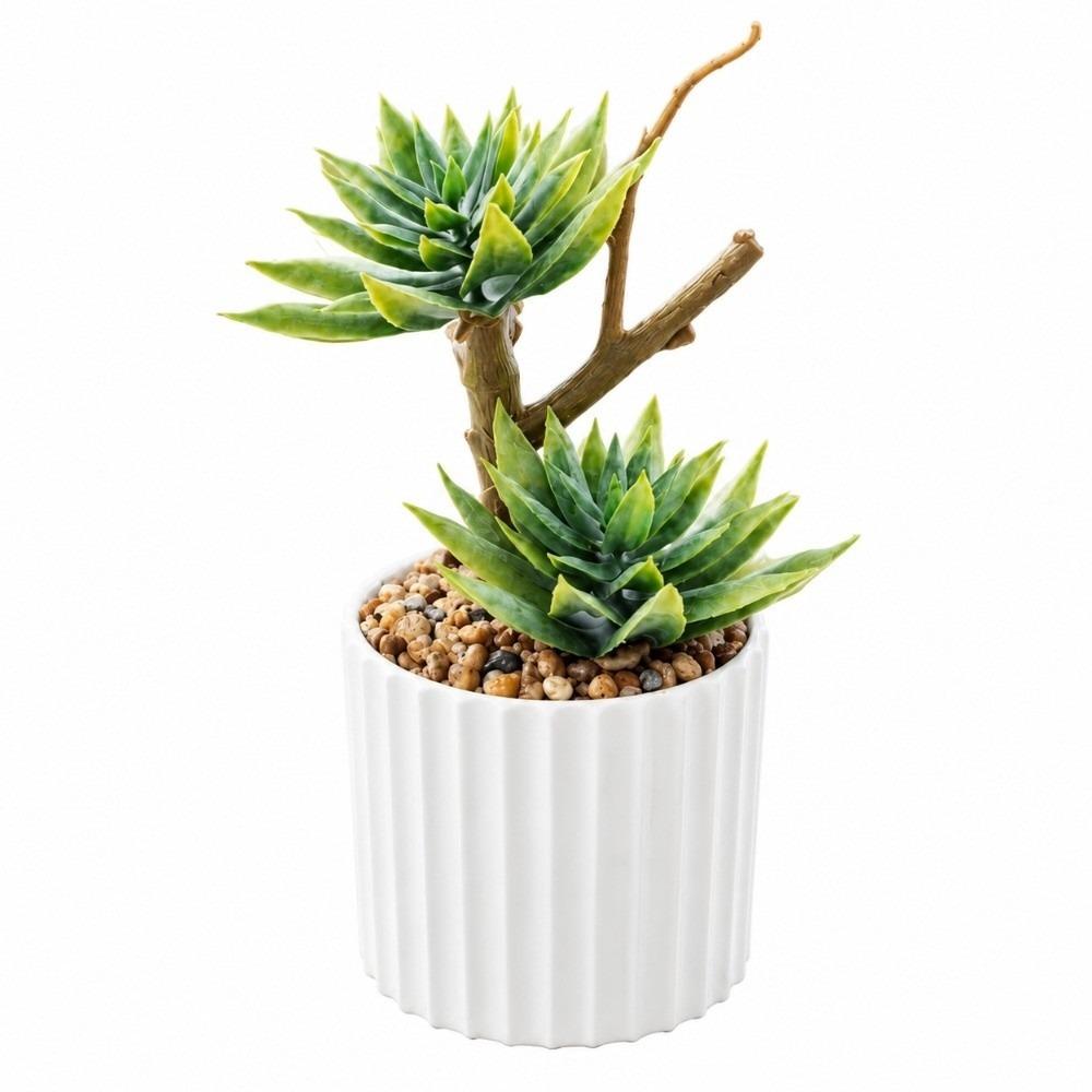 Green Simulation Succulent Flowerpotted Table Potted Fake Flower Bonsai Desktop Ornament
