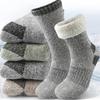 3 Pairs Men Women Winter Thick Thermal Socks Heavy Duty Fleece Ski Hiking Outdoor Floor Socks