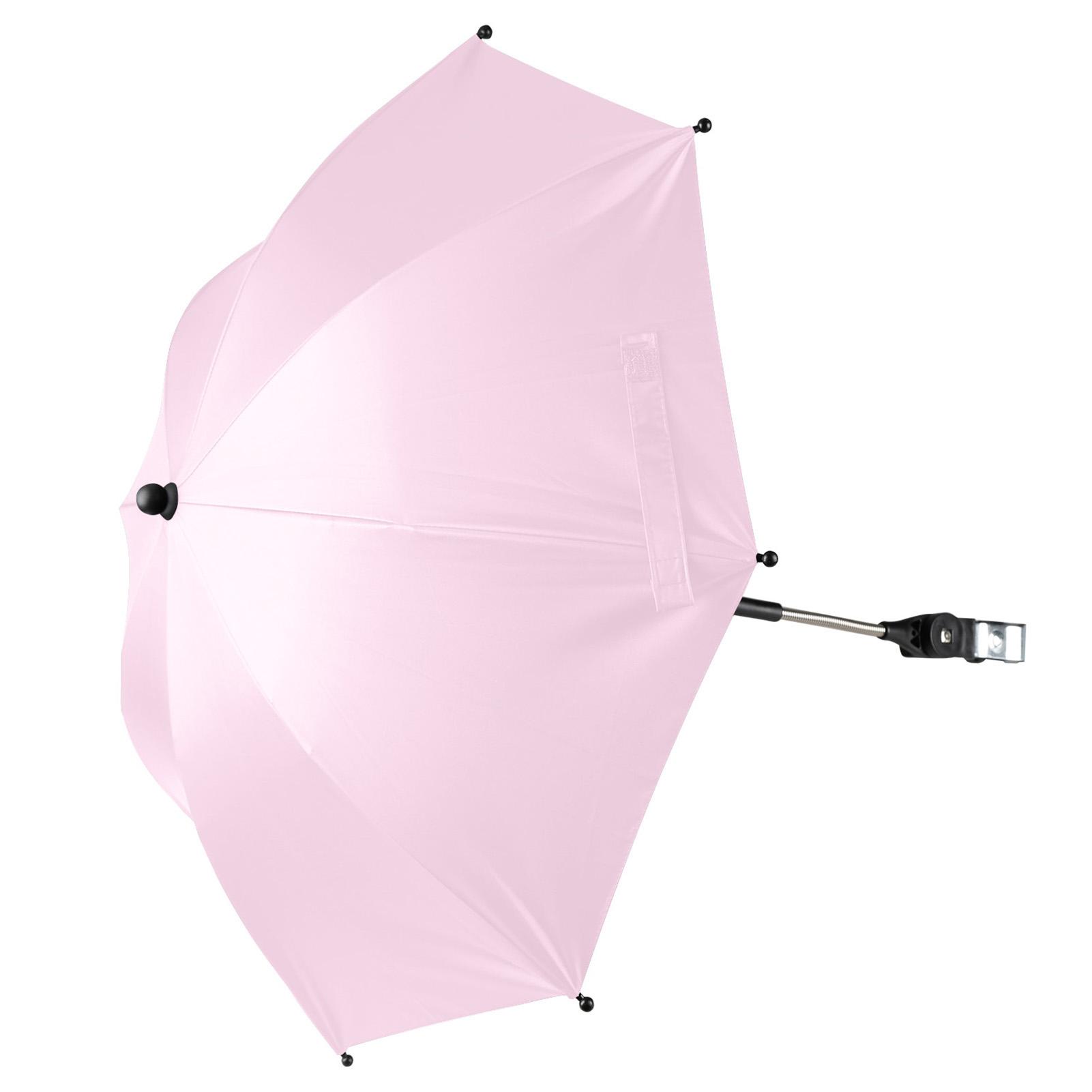 

Universal Parasol for Baby Stroller Pushchairs Buggies Vinyl Coating UV Protection Waterproof 360 degrees Rotatable рожевий