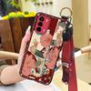 Elderly lady Durable Phone Case For ZTE Blade V40 Vita/A72 Wrist Strap Wristband For Mom Silicone Fashion Dirt-resistant