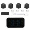Display LCD Sistema di Monitoraggio Pressione Pneumatici TPMS per Auto con Sensori Ricarica Solare Ricarica USB