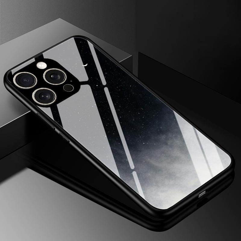 For iPhone 16 Pro Max Case Cover Tempered Glass Cases for Iphone 15 14 13 12 11 Pro Max X XS XR 7 8 Plus SE Hard Back Bumper