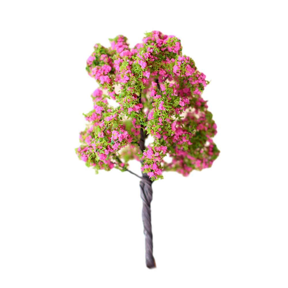 Moss Garden Embellishments Model Trees Diy Micro Landscape Ornaments Decorative Miniature Blossom Trees Artificial for Crafts