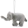COLORATA Plush Asian Elephant Mascot Wild Cute Animal Keychain Doll Gift Christmas Present (Realistic Animal/with Chain) (Twice Tested) /