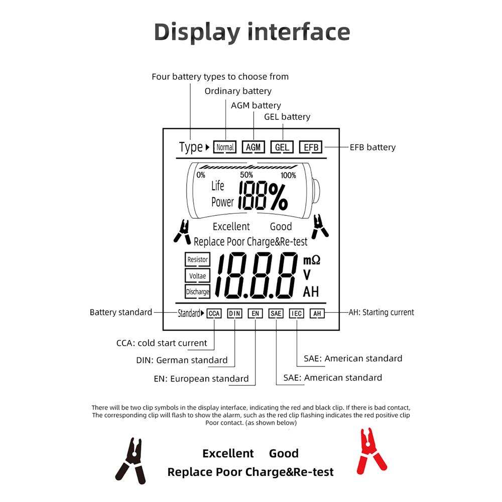 Electric Battery System Tester Multifunctional Battery Internal Resistance Voltage Discharge