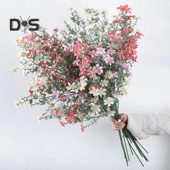 Simulace umělého hedvábí Květina Snadná péče Creative Mini Umělá orchidejová zelená rostlina