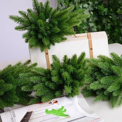 10pcs Artificial Plants Pine Branches Christmas Tree Accessories DIY New Year Party Decorations Xmas Ornaments