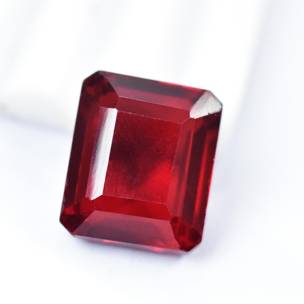 20.30 Ct Stunning EMERALD Cut Natural RED Garnet Loose Gemstone