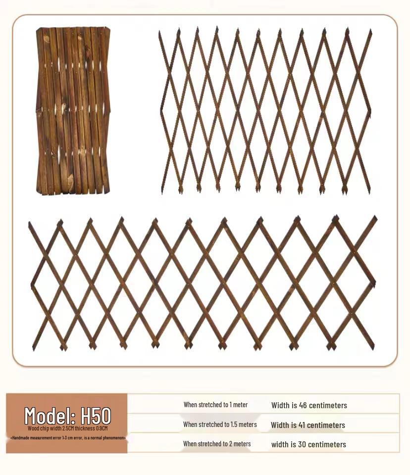 Anticorrosive Wooden Garden Fence: Outdoor, Courtyard Railing, Flower Stand & Climbing Frame