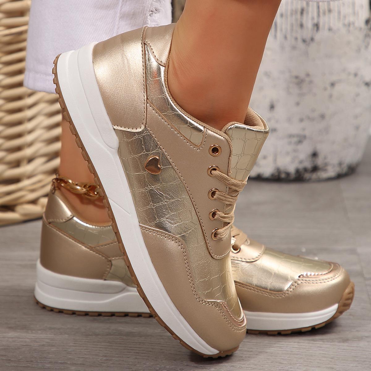 Мода 2024 года женские сетчатые кроссовки пэчворк шнуровка плоские туфли для женщин — фото 6