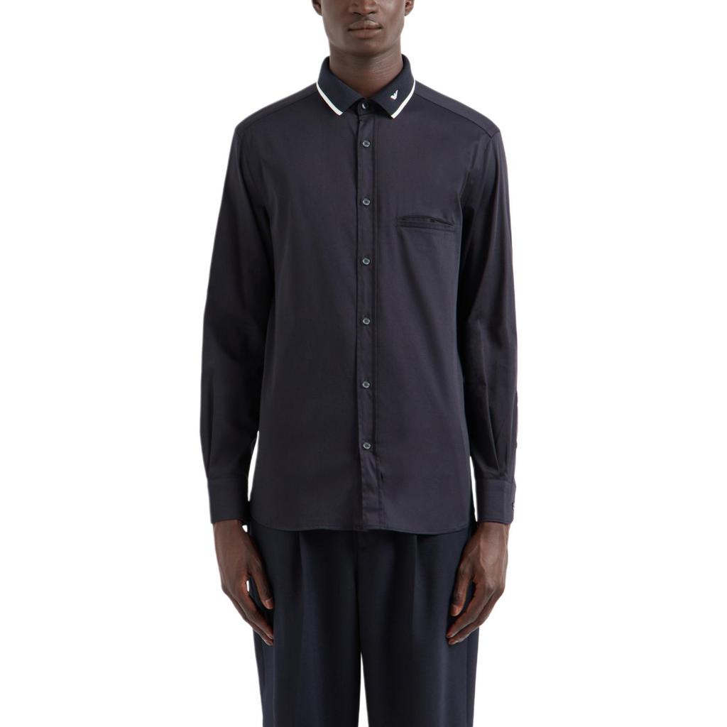 Emporio Armani SS24 Shirt Men's Marine Blue 6D1CM1-1K6DZ-0920