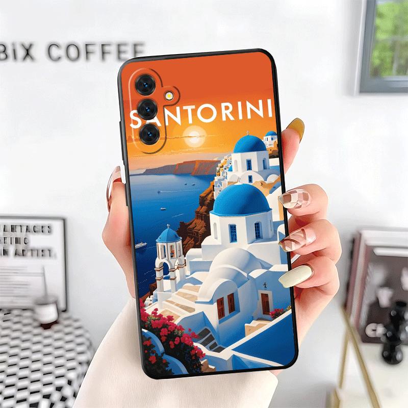 Santorini Greece Summer Soft Phone Case for Samsung A17 A37 A57 A16 A26 A36 A56 A15 A25 A35 A55 A14 A24 A34 A54 A13 A23 A33 A53