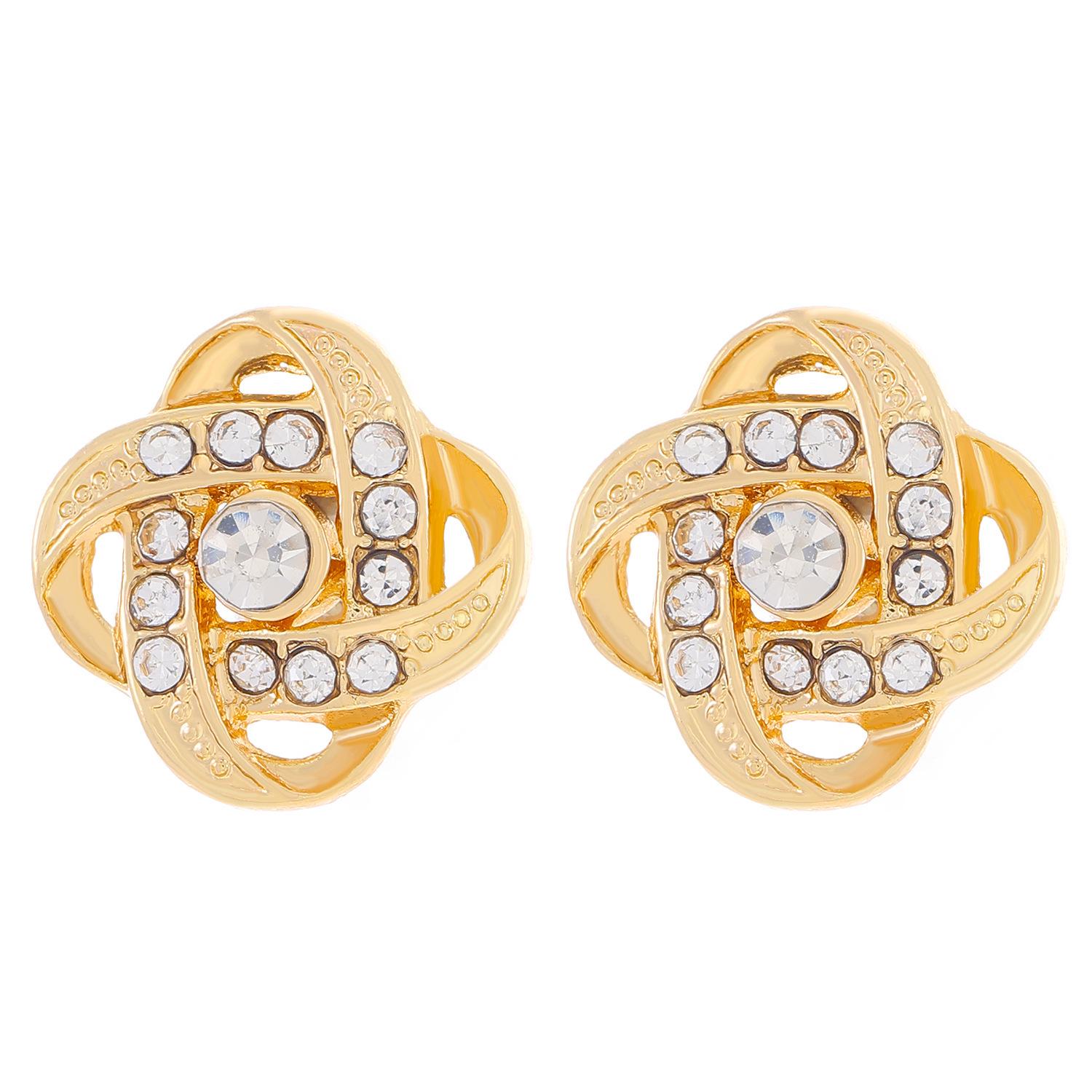 

Европейские и американские винтажные серьги-пусеты в миланском стиле с перекрестной волной - женские украшения высокого класса