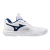 Mizuno Wave Momentum Elite Volleyball Size 2E Shoes, V1GA2512, White/Navy, 25.0 cm,