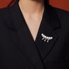 Women Brooch Sparkling Rhinestones Imitation Pearls Decor Suit Lapel Pin Sweaters Collars Hats Bags Coats Scarves Badge