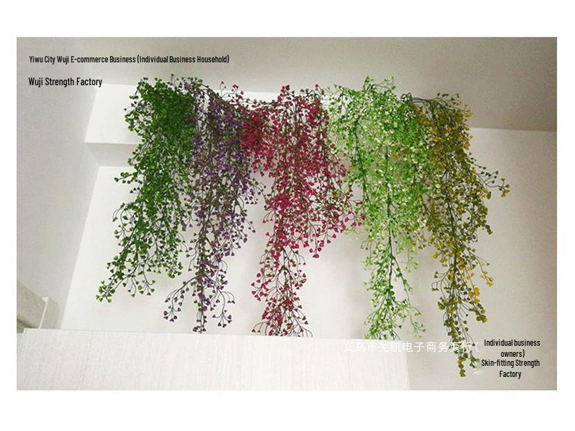 Wisteria Vine Artificial Silk Flower Wall Hanging for Indoor Decoration