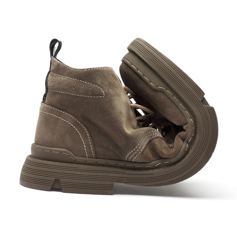 Casual men's high-top outdoor Martin boots matte lace-up round-head Martin boots autumn and winter new versatile Korean version of trendy shoes