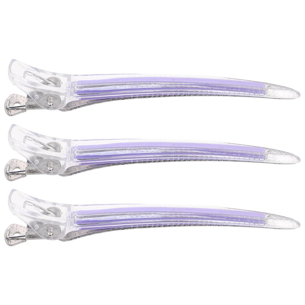 3Pcs Yellow Plastic Alligator Hair Clips Non-Slip Hair Styling Tools Duck Billed Sectioning Clips Hairdresser Accessories