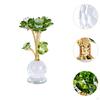 Lotus Flower Figurine Artwork Glass Statue for Cabinet Wedding Shelves