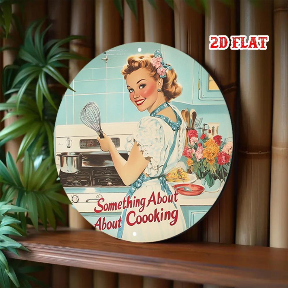 

Vintage Kitchen Metal Tin Sign Retro Stove Whisk Art Decor Wall Plaque