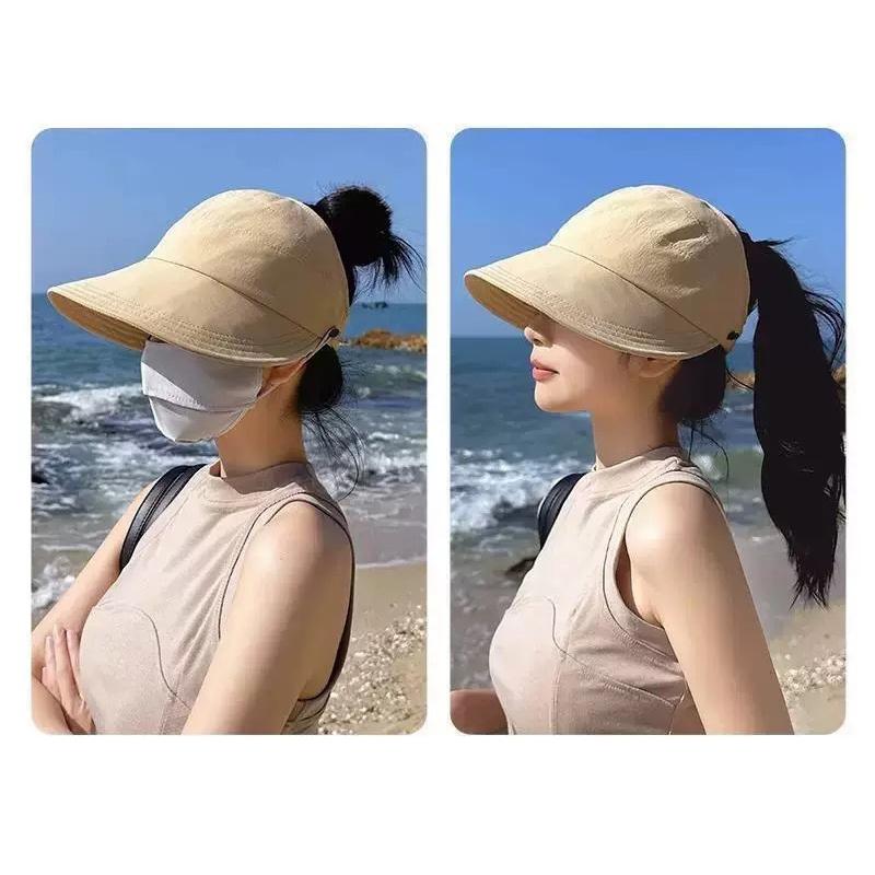 Cappello ad Asciugatura Rapida Estivo Cappello Vuoto da Donna Aggiornato Può Appendere Mascherina Visiera Esterna Cappello Sottile ad Asciugatura Rapida con Protezione Solare