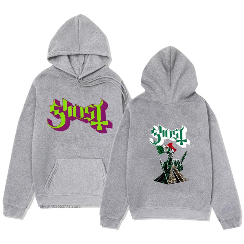 Ghost Band Hoodies Itroble Art Graphic Sweatshirt with Hooded Winter Clothes Women Fashion Manga Tops Kpop Streetwear Men Unisex