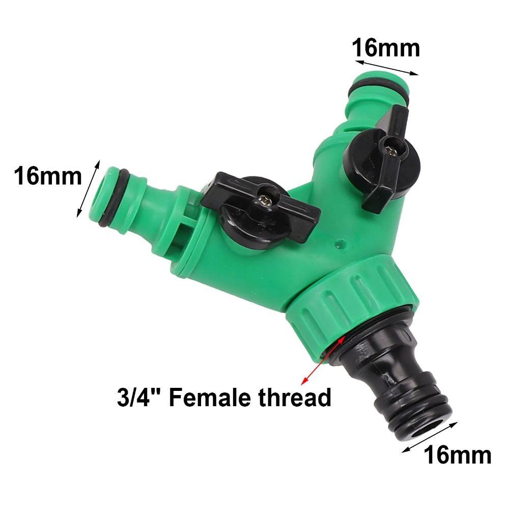 Plastic Valve Garden Water Pipe Connectors 2 Way Hose Splitter Valve New Pipe Adapter
