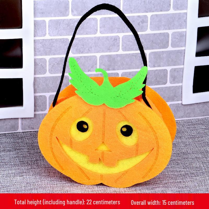 Halloween Pumpkin Trick-or-Treat Children's Handbag - Handmade Small Gift Material Pack