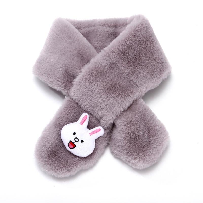 Male/Female Children'S Autumn/Winter New Scarf Knitted Warm Thick Clip Cotton Baby Neck Cute Cartoon Animal Cute