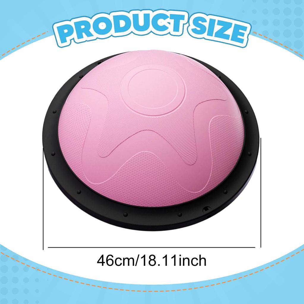 46 Cm (18.11 Inch) Non-slip, Versatile Half Ball for Flexibility Exercises At Home Or In The Gym.