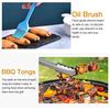 8PCS/SET BBQ Tool Accessories Set Stainless Steel Extended BBQ Kits Camping Backyard Campfire Kitchen Picnic Supplies