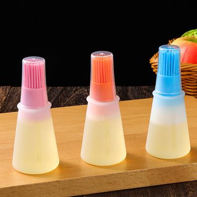 Ölbürste, Lebensmittelqualität, praktische, auslaufsichere, tragbare Ölflasche aus Silikon mit Bürste, Grillausrüstung für den täglichen Gebrauch