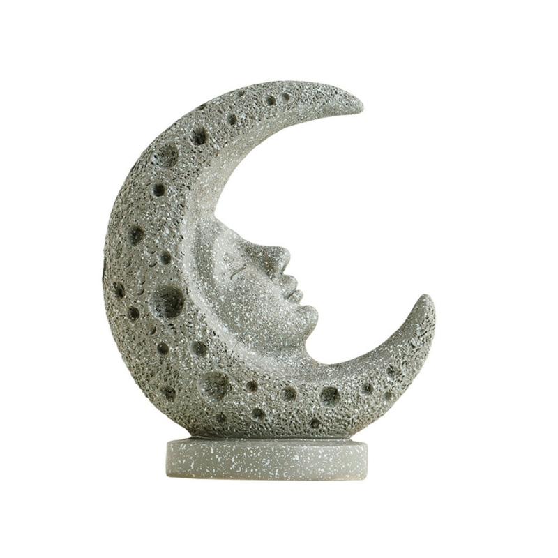 

Resin Moon Statue Moon Goddess Sculptures Collectible Figurines Decorative Objects Table Ornament Office Home Decors серый