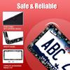 Line Art Flowers License Plate Frame Beautiful Floral License Plate Frames Funny Stainless Steel Accessories Cars Decor With 2 Holes And Screws Fits