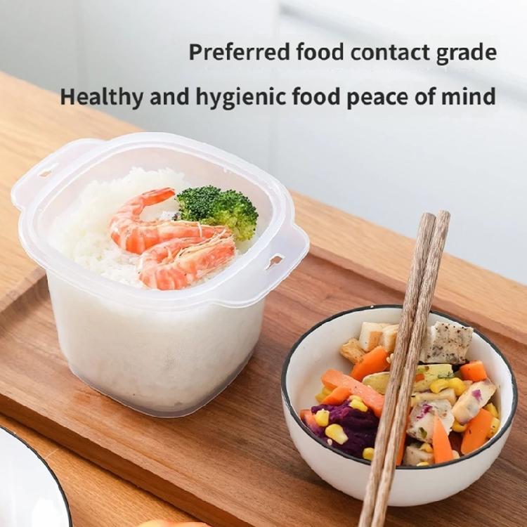 Small Rice and Soup Cooker Lunch Box with Detachable Design Microwaveable Food Storage Container for Convenient Use