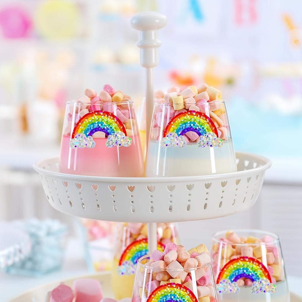 500 Stück/Rolle Laser Regenbogen Aufkleber Etiketten Dekoration Handkonto Kreatives Versiegeln Selbstklebende Aufkleber Versiegelungs Etiketten