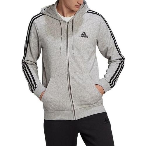 adidas Essentials French Terry 3 Stripes Full Zip Hoodie GK9034