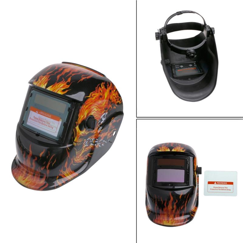 Auto Darkening Welding Helmet Solar/Battery Powered Welder Mask Ith Dark Shade DIN9-13 External Adjust for TIG MIG ARC