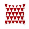 Red Geometric Pillowcase Living Room Sofa Cushion Polyester Pillowcase Home Bedroom Car Decorative Pillowcase 45X45Cm