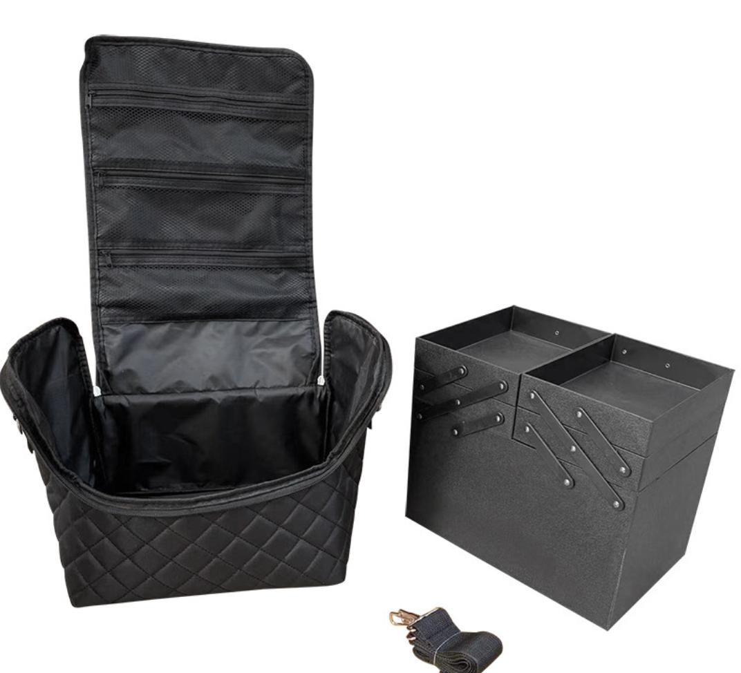 

Cosmetic Case Large Capacity Storage Multi-layer Professional Handheld Makeup Manicure Pedicure Embroidery Tool Box
