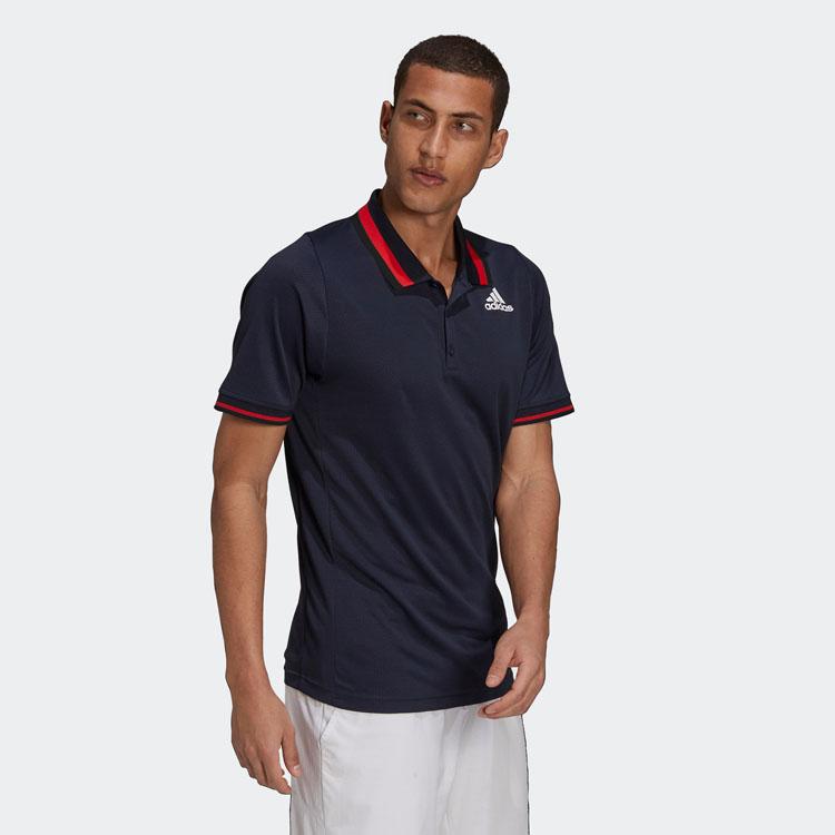 Adidas H.Rdy Top Polo Tennis Sports Quick-Dry Short-Sleeve Shirt Men Tops Dark-Blue H31439